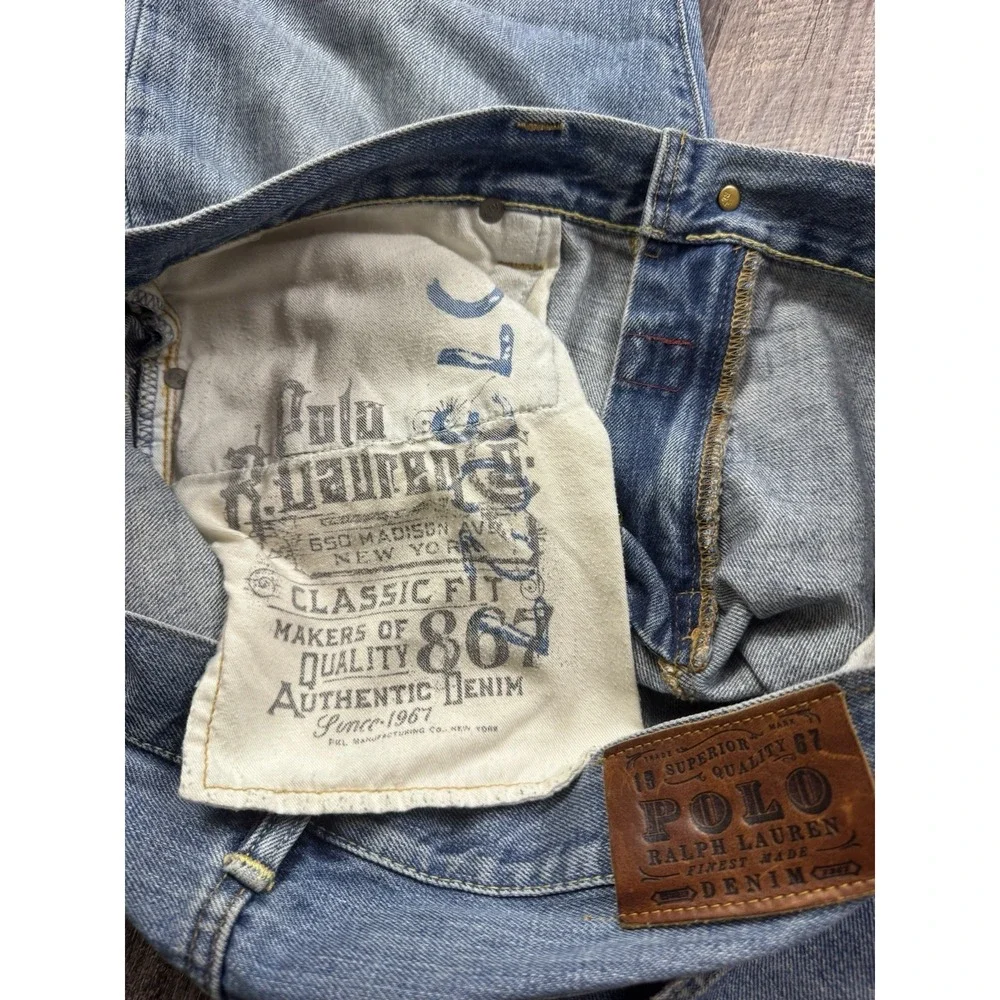 Polo Ralph Lauren Classic Fit Jeans‎ Mens W34 L30 Blue Regular Fit Straight Leg